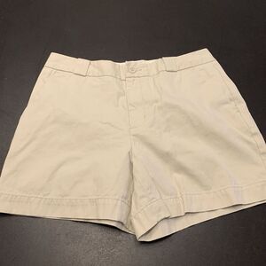 GAP Women's Flat Front Stretch Slash Pockets Casual Chino Shorts White Size 6